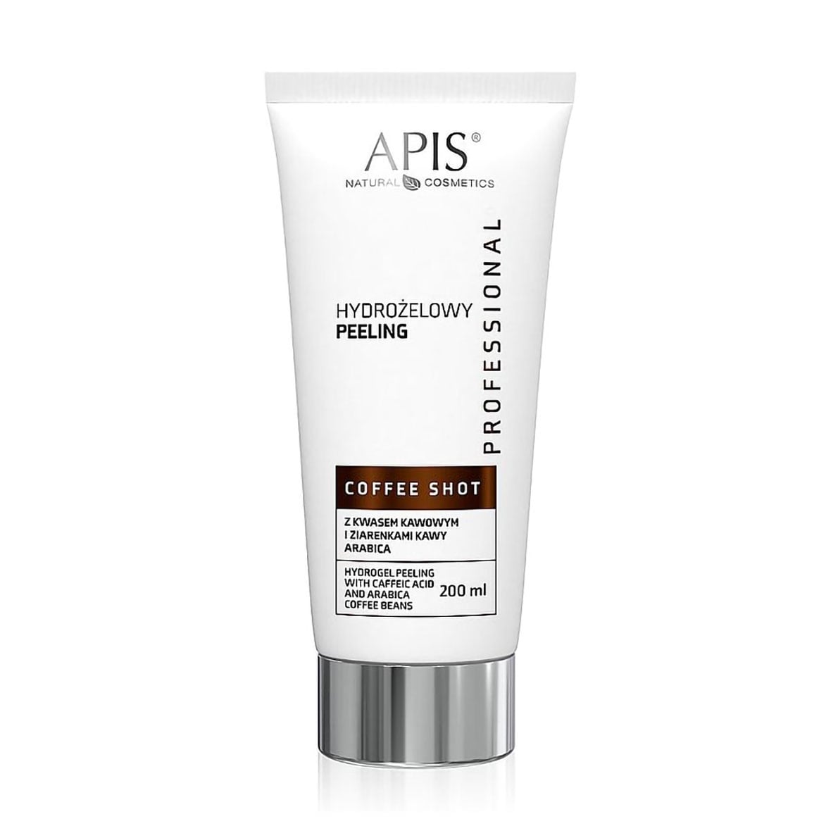 Гідрогелевий пілінг для обличчя Apis Natural Cosmetics Professional Coffee Shot Peeling з кавовою кислотою та кавовими зернами арабіки, 200 мл