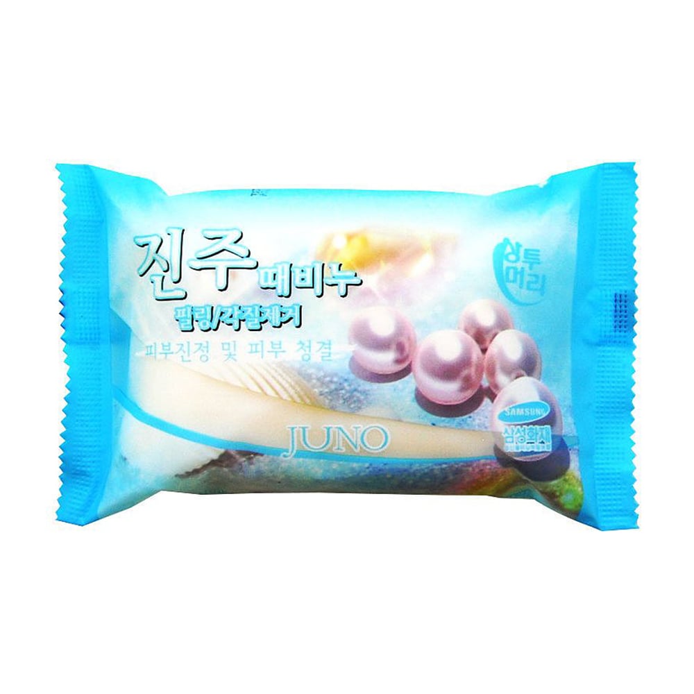 Тверде мило-пілінг для обличчя Juno Pearl з екстрактом перлин, 150 г